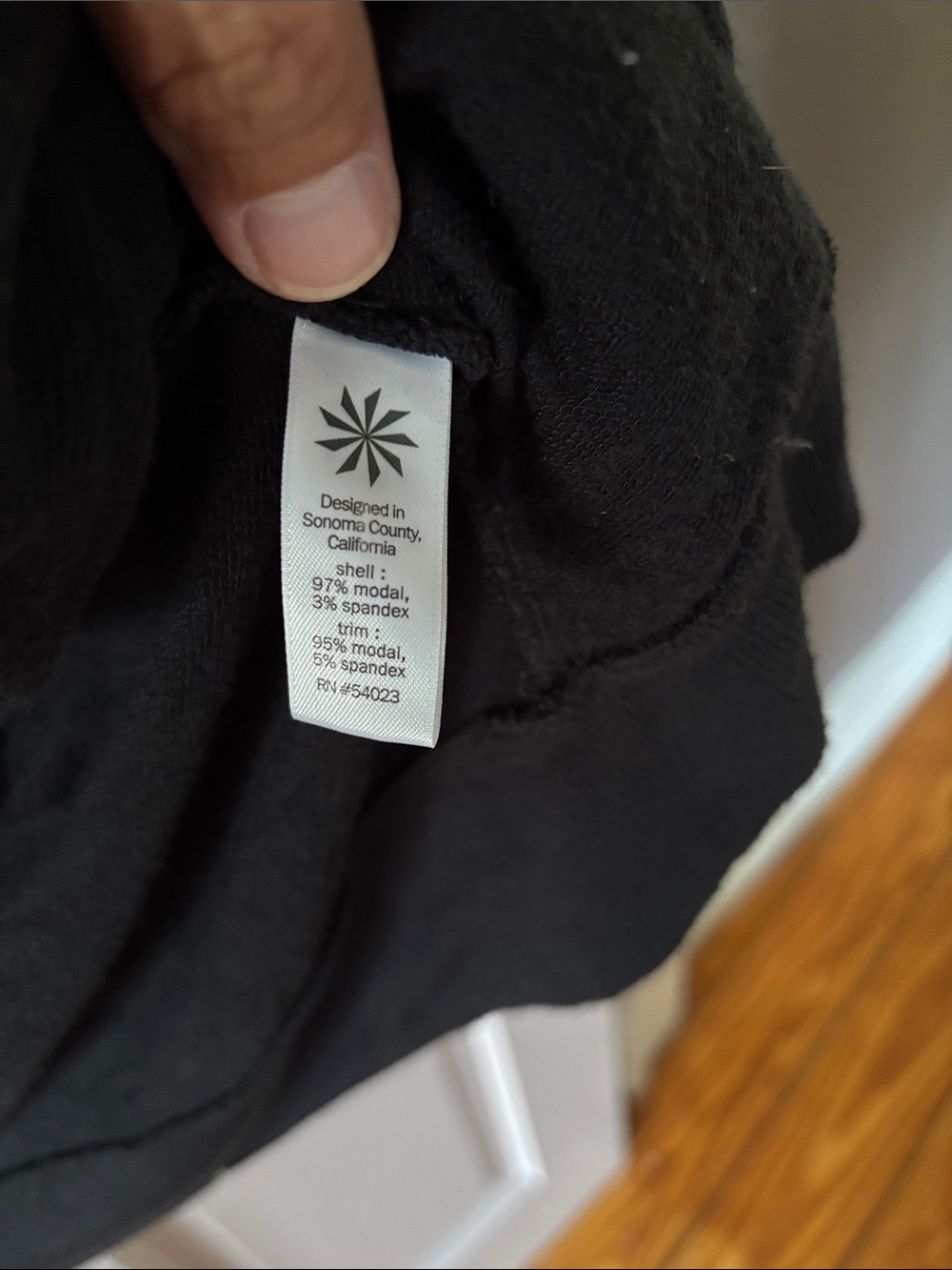 Athleta Black Open-Front Drape Cardigan - Picture 3 of 5